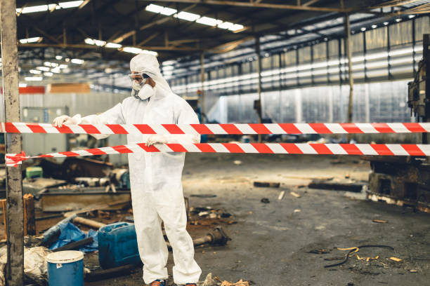 Professional Sewage Cleanup technician working in Henderson, TX